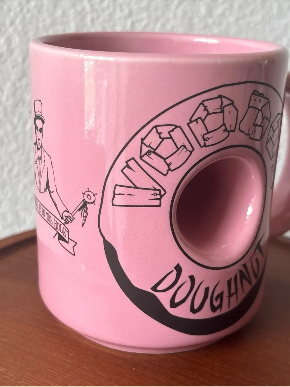 Voodoo Doughnut Pink Donut Hole Ceramic Coffee Mug